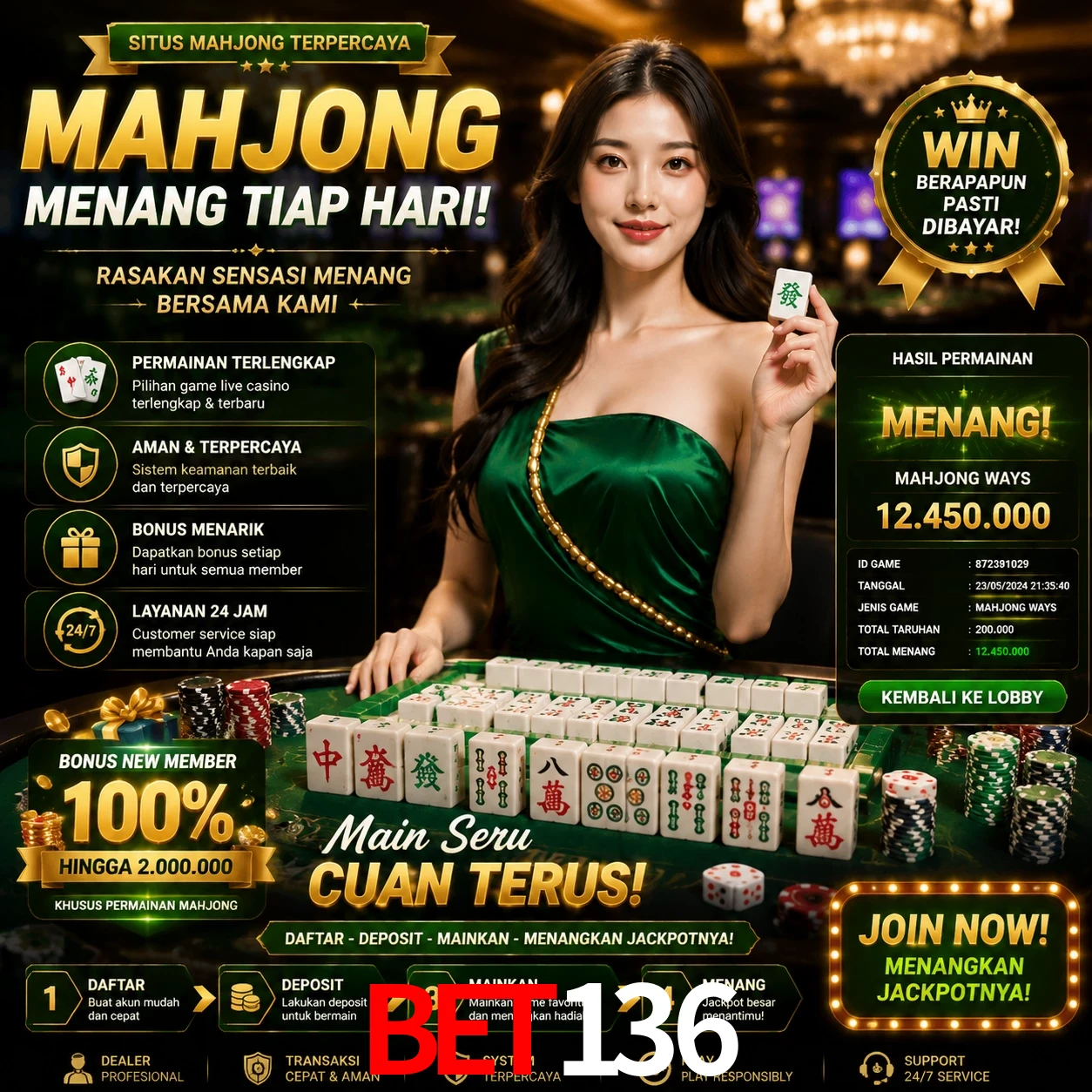 Cashback VIP bet136 - reembolso semanal